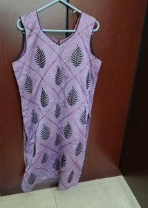 Beautiful Lavender Leaf Print Kurta