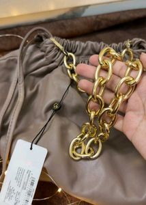 Chic Ruched Clutch with Gold Chain