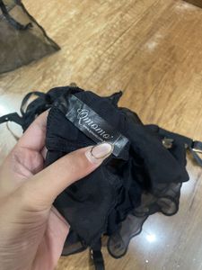 Black lace thongs