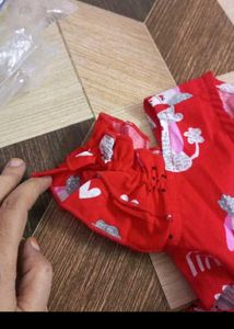 5-6 year Cute Red Dog Print Girls Dress