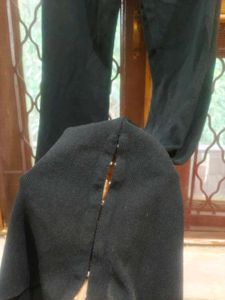 Mango Side Slit Knit Trouser