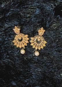 Gold-Tone Ethnic Dangle Earrings