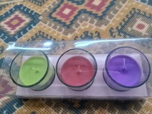 Set of 3 Scented Glass Jar Candles