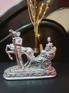 Silver Carriage Figurine