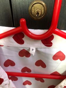 heart printed shirt