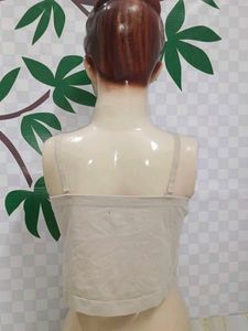 (800)Beige Basic Crop Top