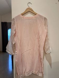 Baby Pink Lakhnavi kurta sharara set with dupatta