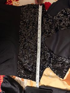 Elegant Black Sequined Gown
