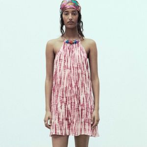 Zara Limited Edition Beaded Tie&dye Mini Dress