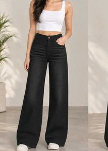 New Black Wide Leg Jeans