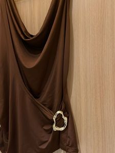 Savana - Brown Halter Neck Top