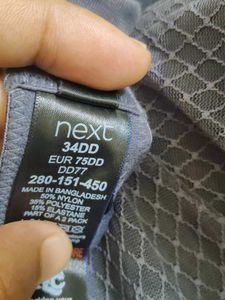 Next UK Elegant Grey Lace Bra