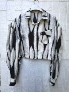 Korean Pinterest Premium Zrap Crop Puff Shirt