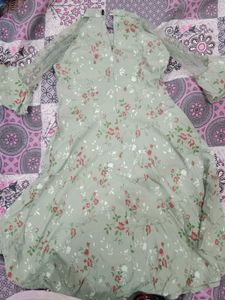 Floral Print Cold Shoulder Dress