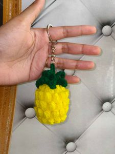 Crocheted Pineapple Keychain
