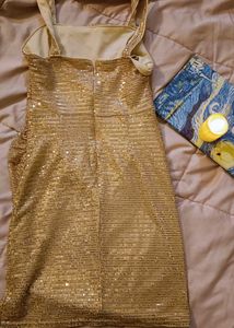 Sparkling Gold Sequin Dress