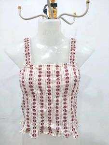 American Eagle Chic Smocked Crop Top