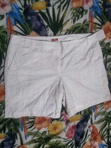 Chic White Eyelet Shorts