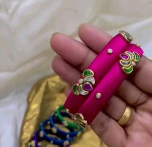 Elegant  Silk Thread Bangles any one pair