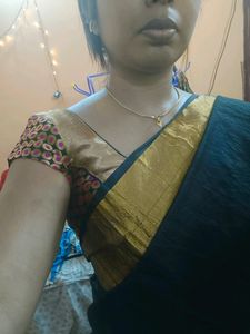 Black Saree With Beautiful Blouse🤩🤩🙆🏻‍♀️