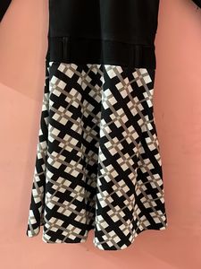 Beautiful Western  Black &amp; White Dress
