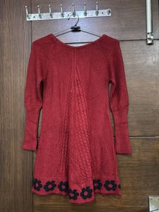 Cute Red Knit Dress