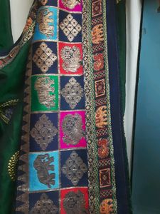 Chandeyri Green Saree😍🥻