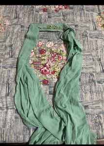mermaid kurta set with mirror work