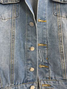 Distressed Denim Jacket - Classic Blue
