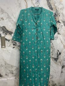Stylish Teal Printed Kurta