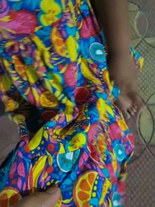Cotton Cute Fruit Print Dress for Girls