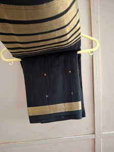 Black &amp; Gold Silk Saree
