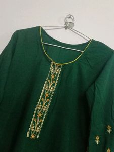 Embroidery Kurti Green 💚