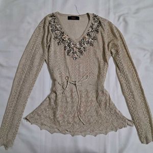 Y2k Vintage 2000s Embellished Desi Chatpata Top