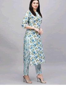 Floral Print Kurta with Pants size (S,xxl)