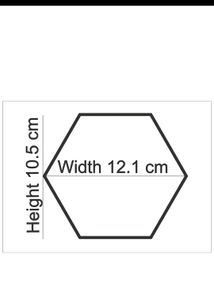 Hexagon Silver Wall Mirror Adhesive Sticker