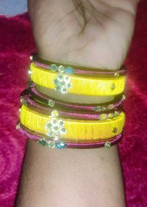 Vibrant Stackable Silk Thread Bangles