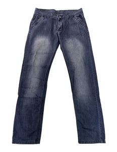 Navy Mid Wash Jeans ( Unisex )