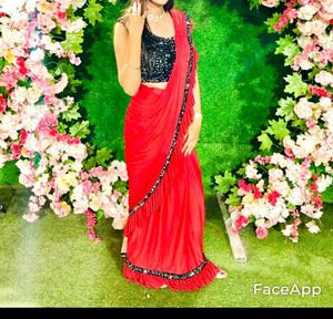 Elegant Red Saree