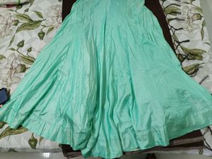 Aqua Blue Heavy Silk Gown