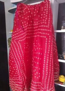Vibrant Pink Bandhani lehnga