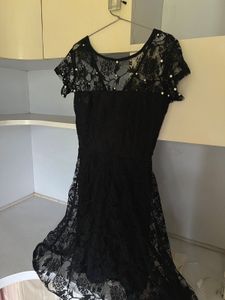 Myntra - Elegant Black Lace Dress