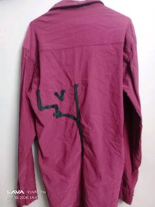 Men's Maroon Casual Shirt