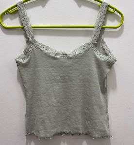 H&amp;M Ribbed Lace Night Suit - Top &amp; Shorts
