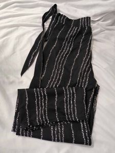 Black & White Striped Palazzo Pants