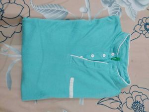 Teal Blue Polo T-Shirt