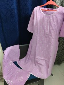 Women's Lavender Kurta Set