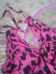 Pink Leopard Print Romper