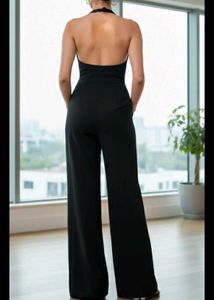 Elegant Black Halter Jumpsuit
