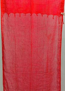 Red Dupatta with Golden Stripes.New